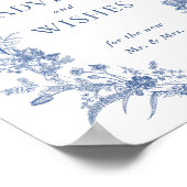 Victoriaans Dusty Blue Franse tuin Advies & wensen Poster (Hoek)