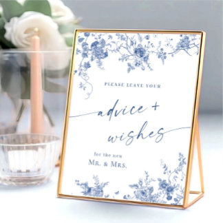 Victoriaans Dusty Blue Franse tuin Advies & wensen Poster