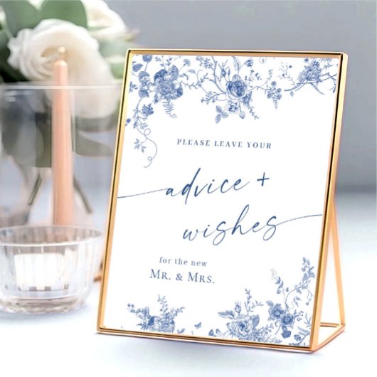 Victoriaans Dusty Blue Franse tuin Advies & wensen Poster