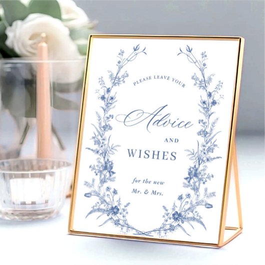 Victoriaans Dusty Blue Franse tuin Advies & wensen Poster