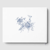 Victoriaans Dusty Blue Franse Tuin Bloemen Huwelij Gastenboek (Achterkant)