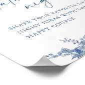 Victoriaans Dusty Blue Franse Tuin Datum Night Ide Poster (Hoek)