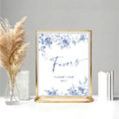 Victoriaans Dusty Blue French Garden Favors Sign Poster