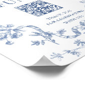 Victoriaans Dusty Blue French Garden Honeymoon Fun Poster (Hoek)