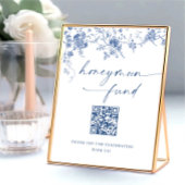 Victoriaans Dusty Blue French Garden Honeymoon Fun Poster