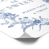 Victoriaans Dusty Blue French Garden Love is Sweet Poster (Hoek)