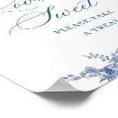 Victoriaans Dusty Blue French Garden Love is Sweet Poster (Hoek)