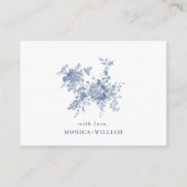 Victoriaans Dusty Blue French Garden QR code Detai Informatiekaartje (Achterkant)