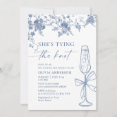 Victoriaans Dusty Blue French Garden VRIJGEZELLENF Kaart (Voorkant)