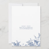 Victoriaans Dusty Blue French Garden VRIJGEZELLENF Kaart (Achterkant)