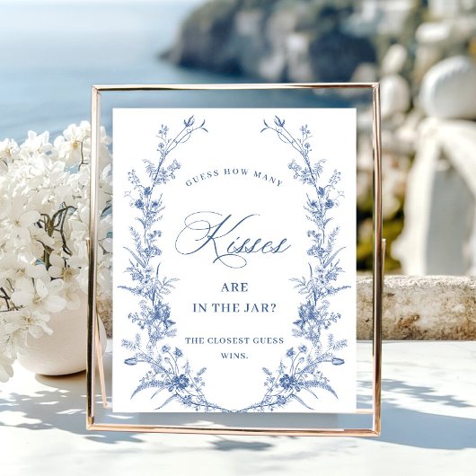 Victoriaans Dusty Blue French Garden Vrijgezellenf Poster