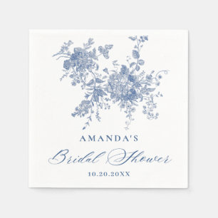 Victoriaans Dusty Blue French Garden Vrijgezellenf Servet