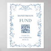 Victoriaans  Dusty Blue Honeymoon Fund Poster (Voorkant)