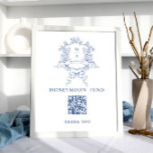 Victoriaans Dusty Blue Honeymoon Fund Poster