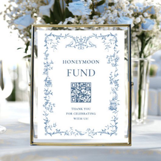 Victoriaans  Dusty Blue Honeymoon Fund Poster