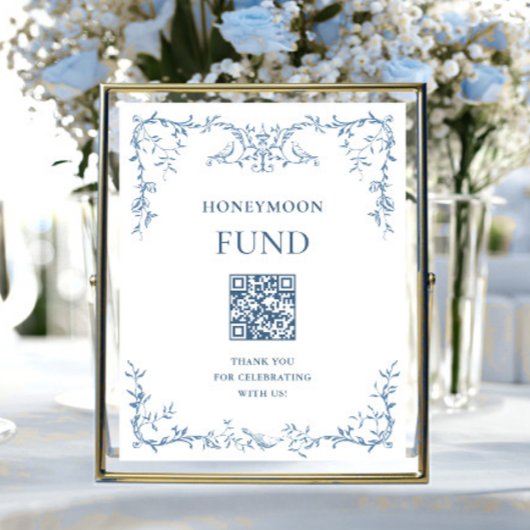 Victoriaans  Dusty Blue Honeymoon Fund Poster