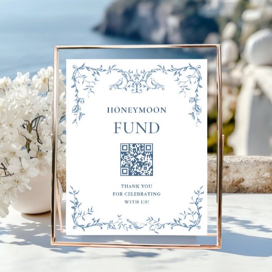 Victoriaans  Dusty Blue Honeymoon Fund Poster