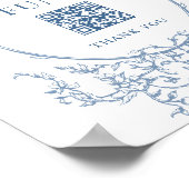 Victoriaans  Dusty Blue Honeymoon Fund Poster (Hoek)