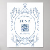 Victoriaans  Dusty Blue Honeymoon Fund Poster (Voorkant)