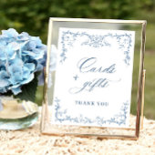 Victoriaans  Dusty Blue Kaarten en geschenken Poster