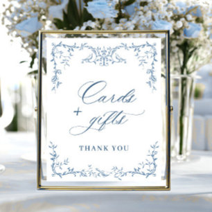 Victoriaans  Dusty Blue Kaarten en geschenken Poster