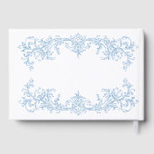 Victoriaans Dusty Blue Wedding Guest Book Gastenboek (Achterkant)