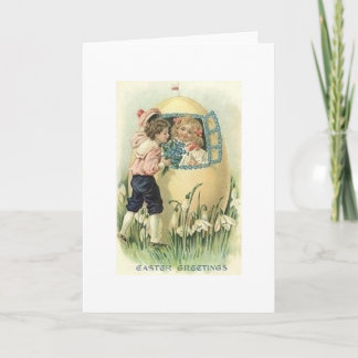 Victoriaans Easter Egg House Easter Kaart