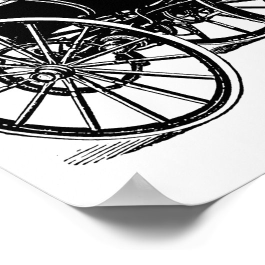 Victoriaans echtpaar man vrouw Carriage Wagon Art Poster (Hoek)