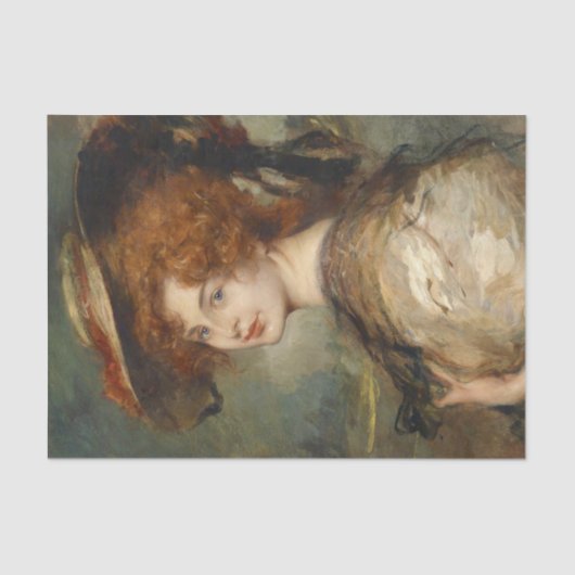 Victoriaans Edwardian Artwork Tissuepapier (Voorkant)