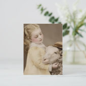 Victoriaans Edwardian Sepia Hand Tinted Briefkaart (Staand voorkant)