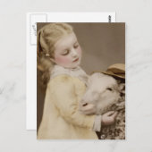 Victoriaans Edwardian Sepia Hand Tinted Briefkaart (Voorkant / Achterkant)