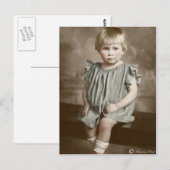 Victoriaans Edwardian Sepia Hand Tinted Briefkaart (Voorkant / Achterkant)