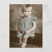 Victoriaans Edwardian Sepia Hand Tinted Briefkaart (Voorkant)