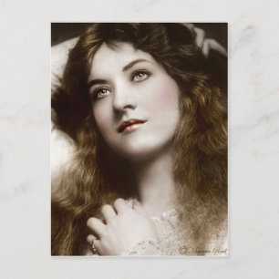 Victoriaans Edwardian Sepia Hand Tinted Briefkaart