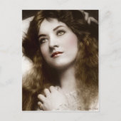 Victoriaans Edwardian Sepia Hand Tinted Briefkaart (Voorkant)