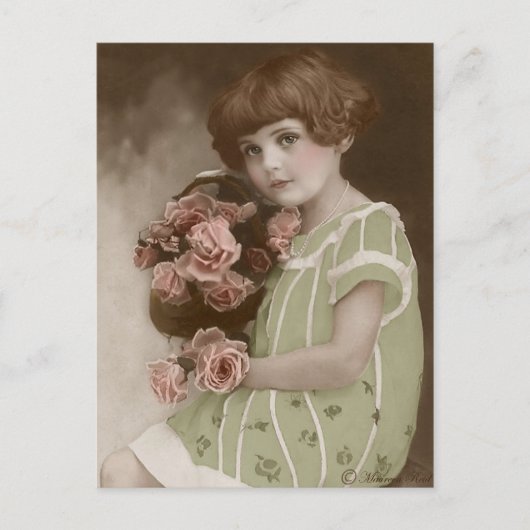 Victoriaans Edwardian Sepia Hand Tinted Briefkaart (Voorkant)