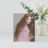 Victoriaans Edwardian Sepia Hand Tinted Briefkaart (Staand voorkant)