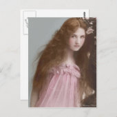 Victoriaans Edwardian Sepia Hand Tinted Briefkaart (Voorkant / Achterkant)