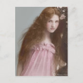 Victoriaans Edwardian Sepia Hand Tinted Briefkaart (Voorkant)