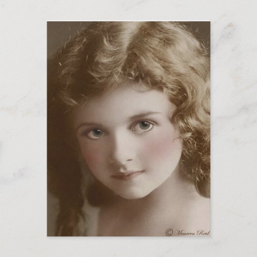 Victoriaans Edwardian Sepia Hand Tinted Briefkaart (Voorkant)