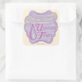 Victoriaans eenhoorn tranen vierkante sticker (Tas)