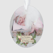 Victoriaans Eerste Kerstmis als grootouders - Foto Ornament (voorkant)