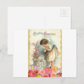 Victoriaans eitjes feestdagenkaart (Voorkant / Achterkant)