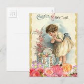 Victoriaans eitjes feestdagenkaart (Voorkant / Achterkant)