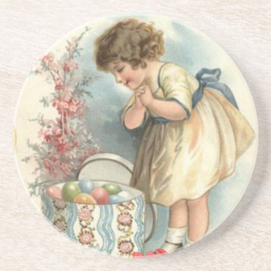 Victoriaans eitjes zandsteen onderzetter (Voorkant)