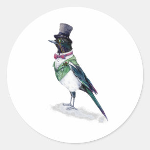 Victoriaans ekstervogel ronde sticker
