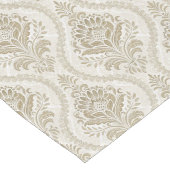 Victoriaans Elegance Tafelloper Zachte Beige Damas (Hoek)