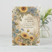 Victoriaans Elegance Wedding Kaart (Staand voorkant)