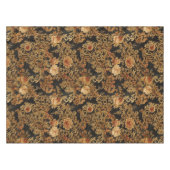 Victoriaans Elegant Bloemen Rozen Zwart Tafelkleed (Voorkant (Horizontaal))