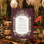 Victoriaans  Elegant Bourgondië en Goud Menu